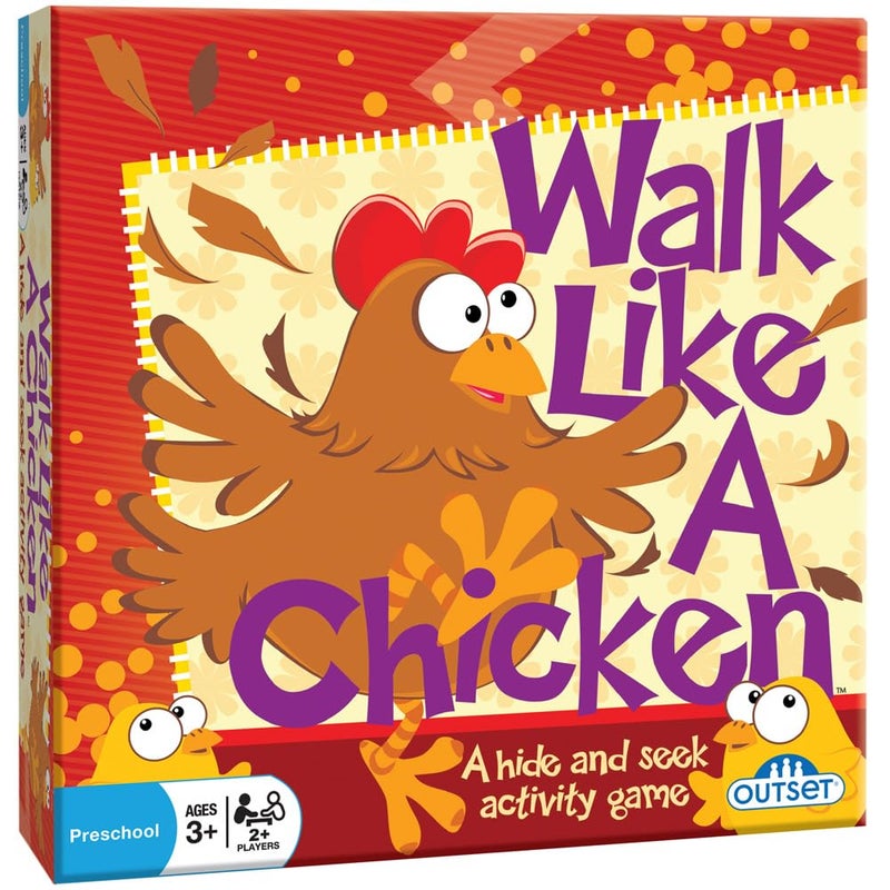 Outset Media Walk Like A Chicken - No Reading Required, Hide & Seek Role-Playing Activity Game, Preschool & Kids, Children's Social & Physical Developmental Game, Outset Media, Ages 3+, 2+ Players - Image 1